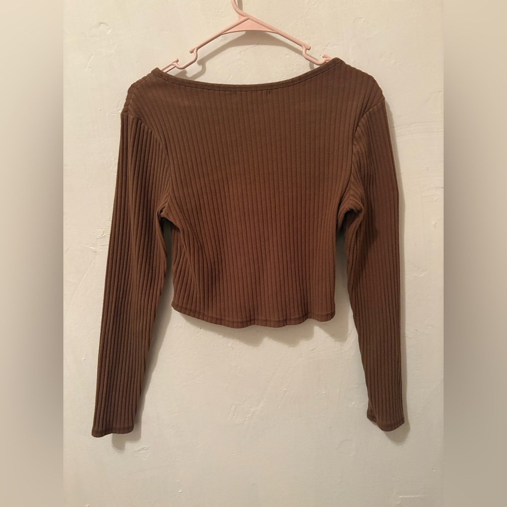 Vans Brown Ribbed Button Down Shirt - Picture 4 of 4